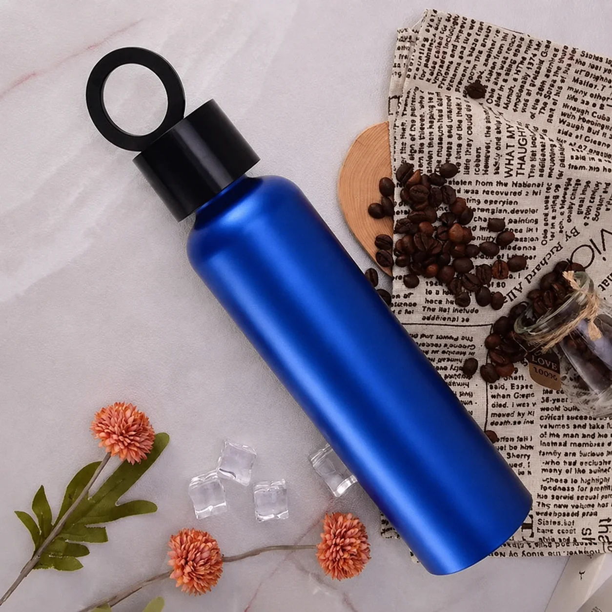 Vacuum Insulated Water Bottle with Phone Holder