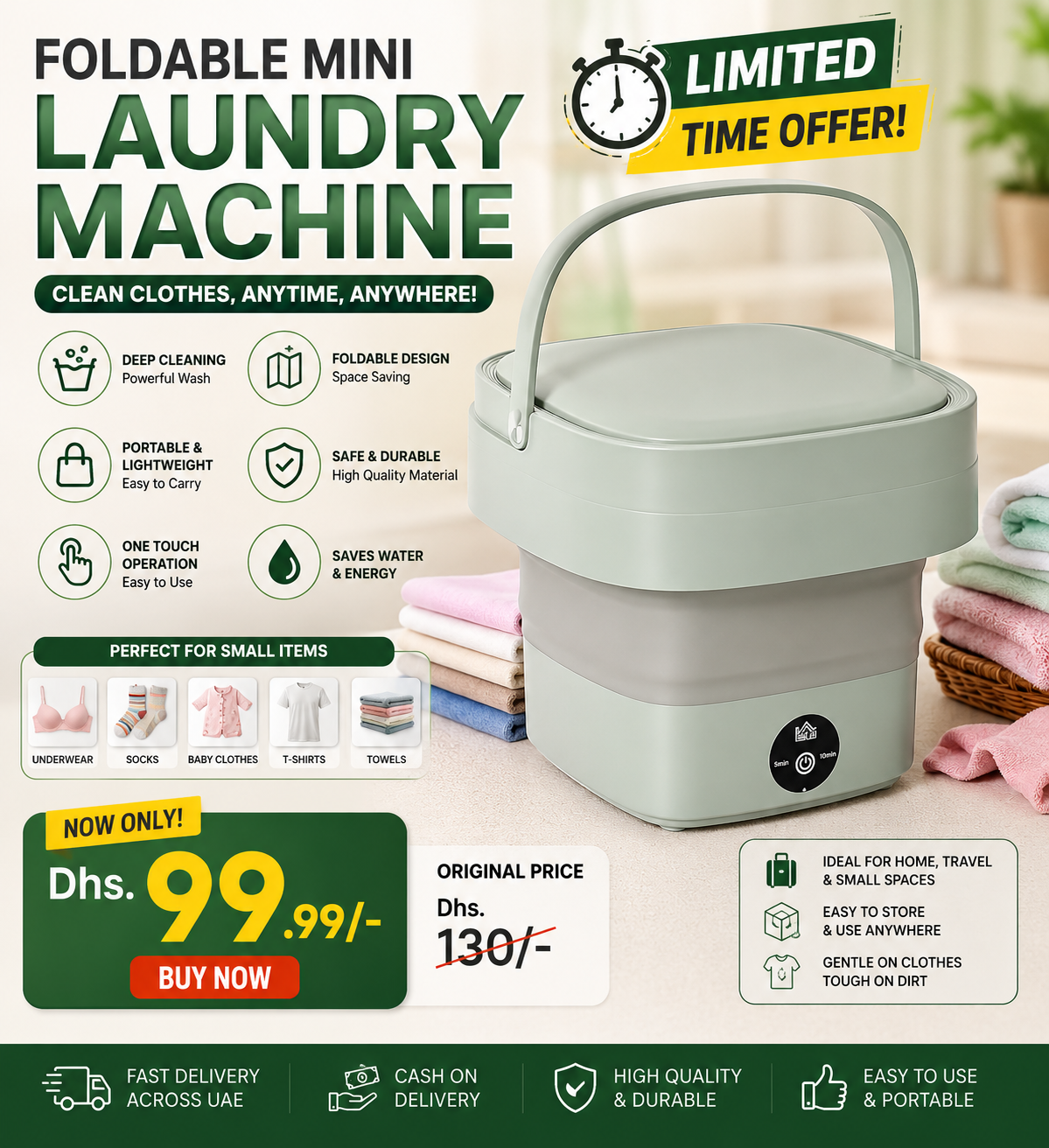 Foldable Mini Laundry Machine