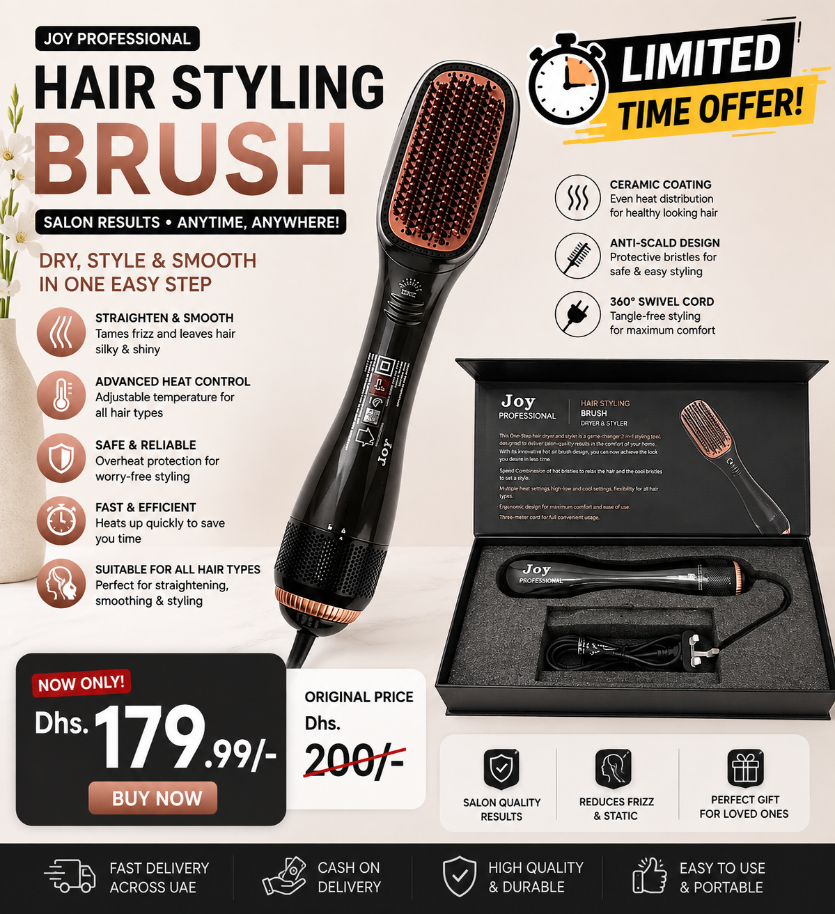 Joy Professional Hair Styling Brush