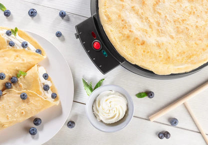 CucinaPro Electric Crepe Maker with wooden spreader