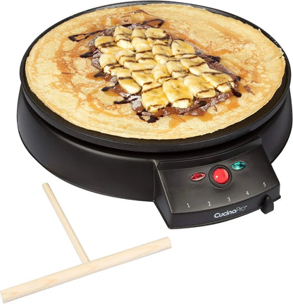 CucinaPro Electric Crepe Maker non-stick cooking plate