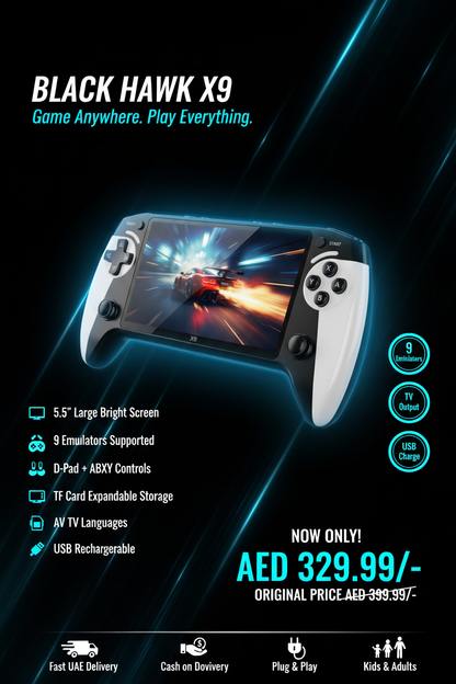 Black Hawk X9 Handheld Game Console hero banner AED 329.99