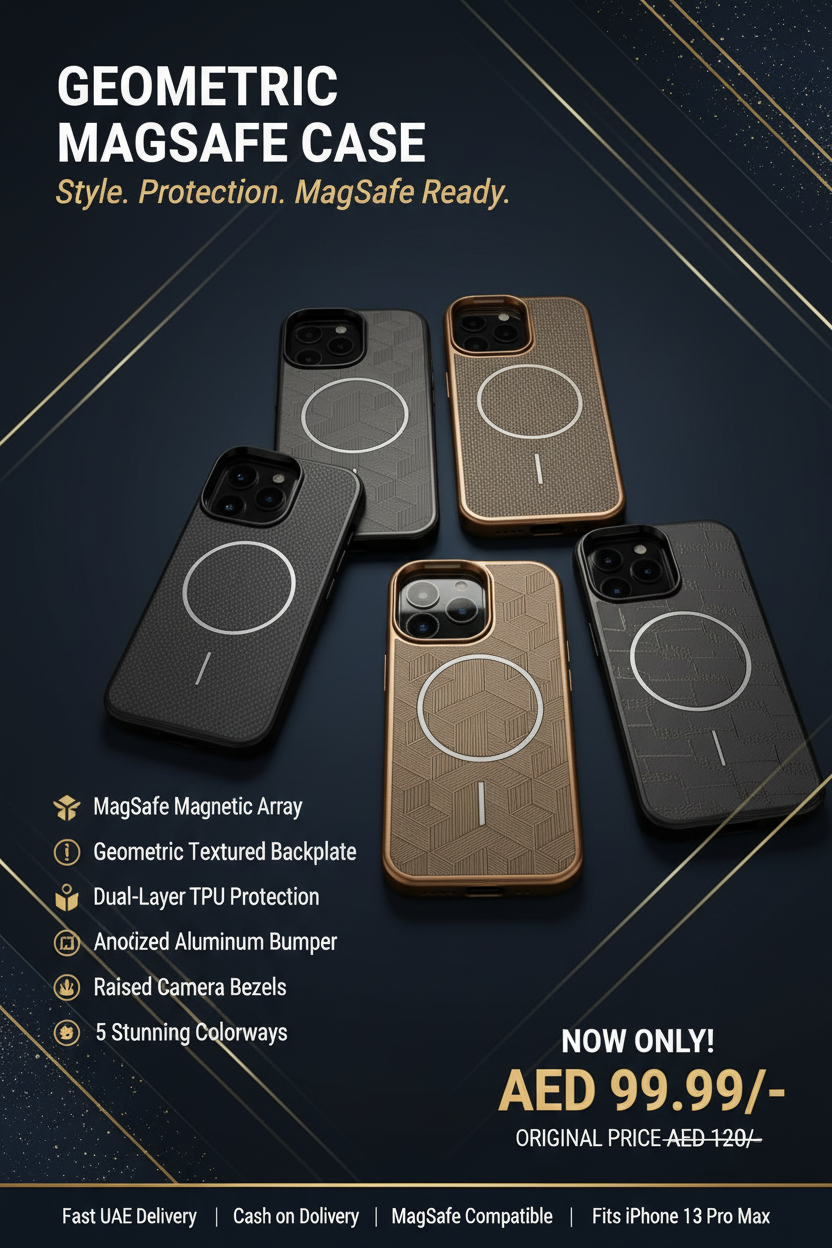 Geometric MagSafe Compatible Case iPhone 13 Pro Max hero banner AED 99.99
