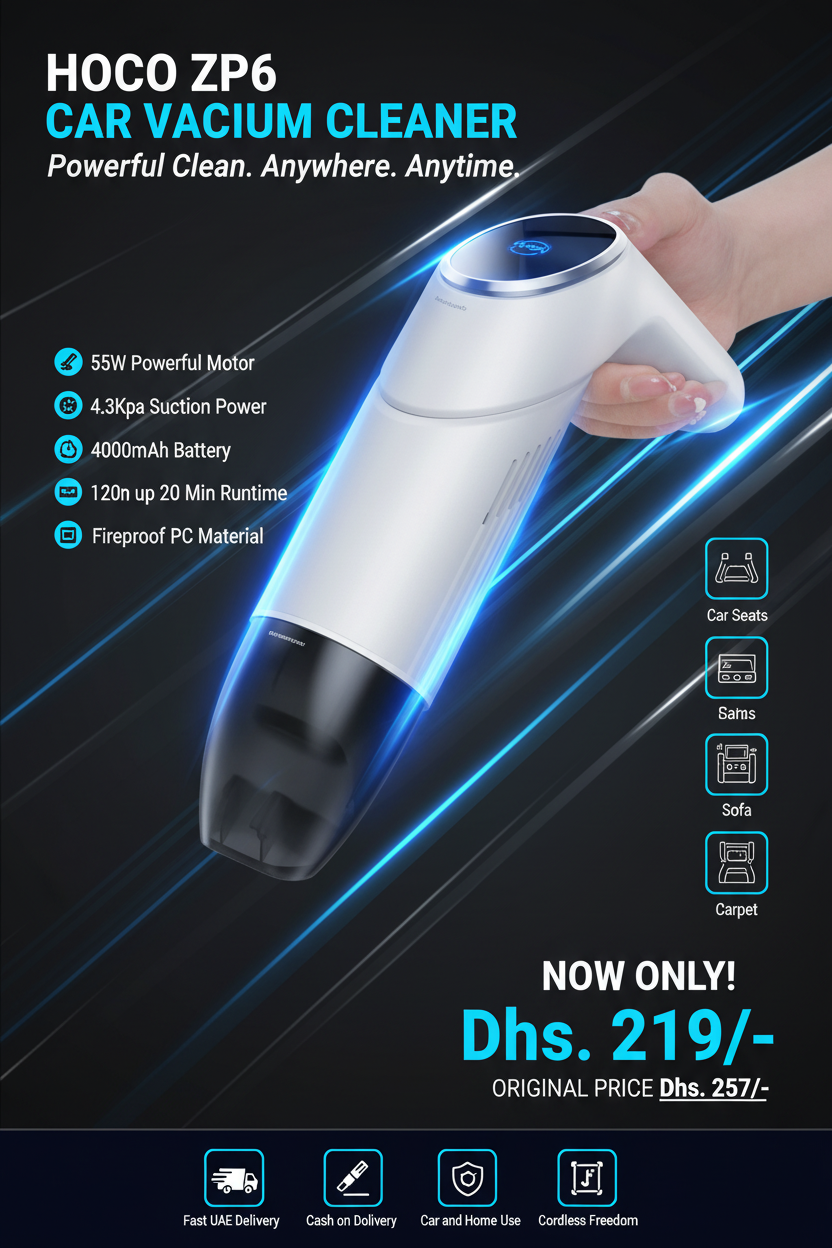 Hoco ZP6 Car Vacuum Cleaner Hero Banner
