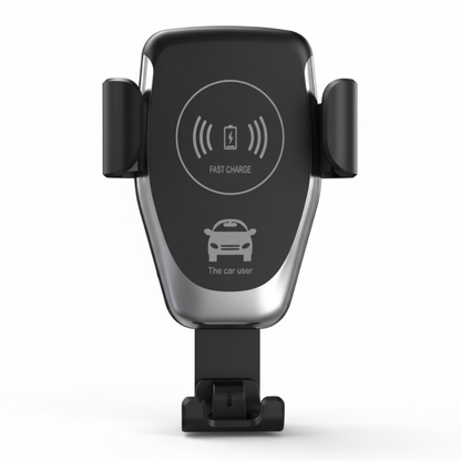 Wireless Quick Charger Car Holder front view on white background