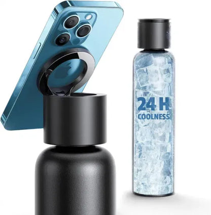 Vacuum Insulated Water Bottle with Phone Holder